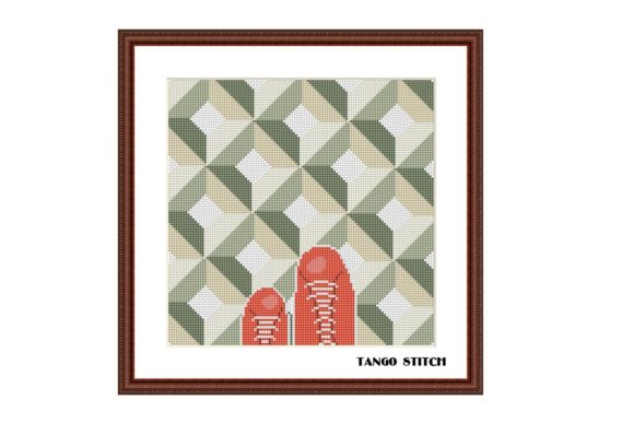 Download Floor Tiles Cross Stitch Ornament - Premium Resources