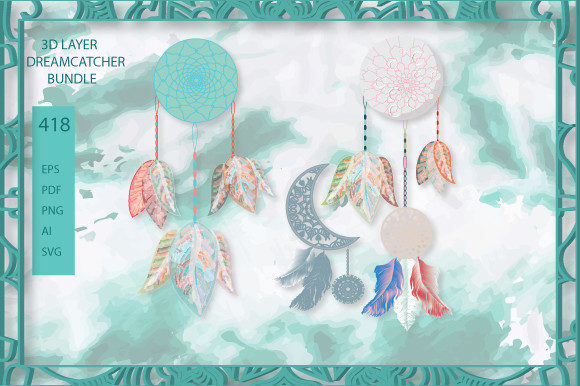 Download 3D Christmas Layer Dreamcatcher BUNDLE - Dreamcatcher bundle Collection