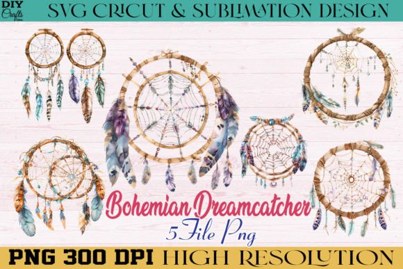 Download Bohemain Dreamcatcher Bundle PNG Design - Dreamcatcher bundle Collection